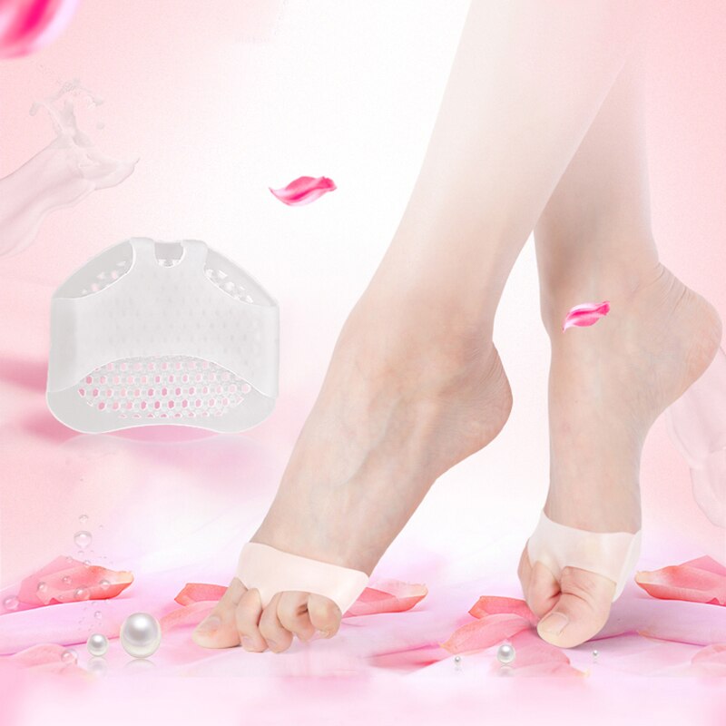 1 paar Voorvoet Siliconen Gel Inlegzolen Pads Kussen Middenvoet Pads Pijnbestrijding Siliconen Gel Bunion Protector Antislip Pads