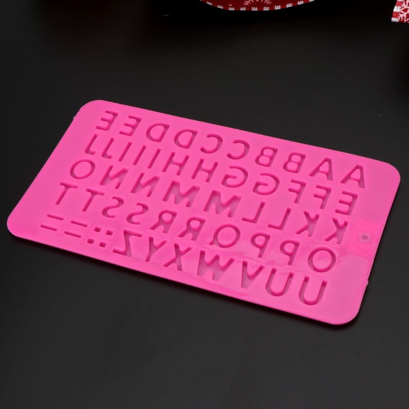 Bandeja de cubitos de hielo con 26 letras del alfabeto, molde de silicona de resina para hacer joyas, herramienta artesanal, molde de cristal para hacer jabón,