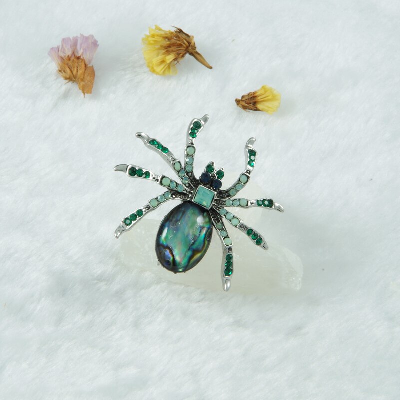 Insekt spinne brosche Schwarz Hülse Flocken und bunte strass elegante schmuck WXJCAN