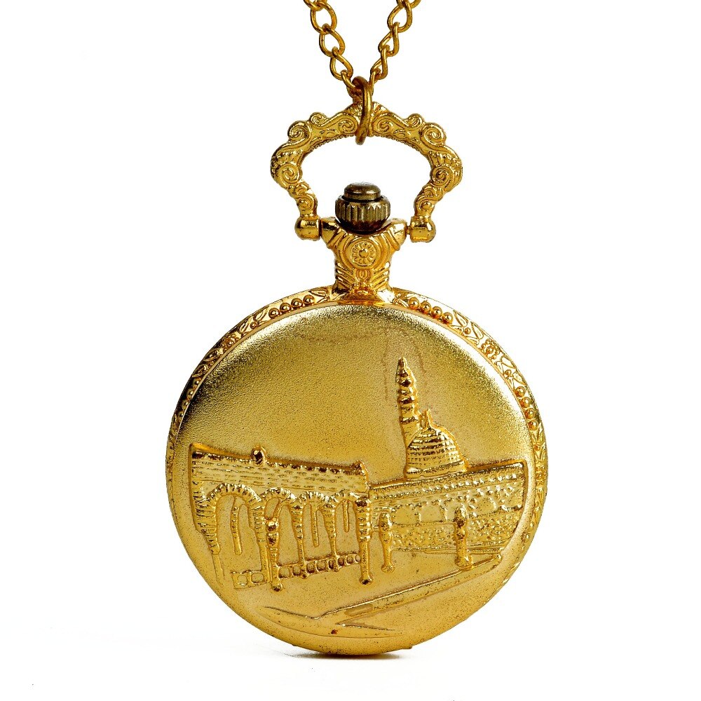 Guld fickur antik klassisk palats fickur kungligt halsband med kedja