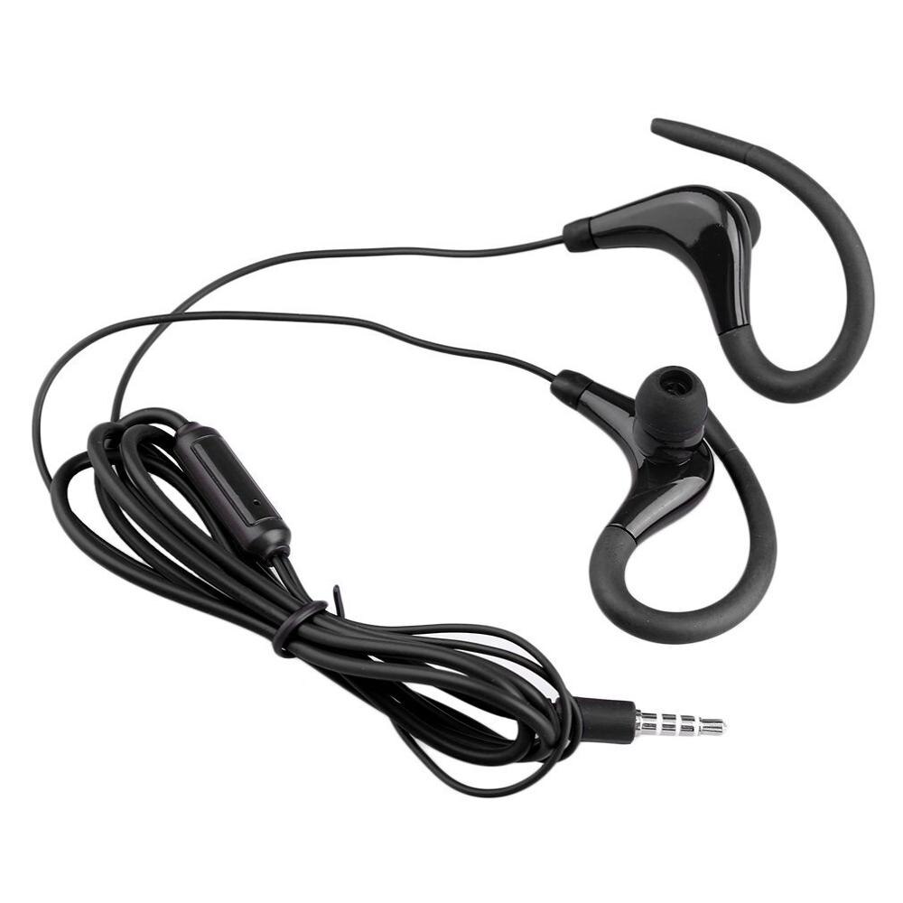 Ear Hook Sports Running Headphones KY-010 Running Stereo Bass Music Headset For Many Mobile Phone: Black
