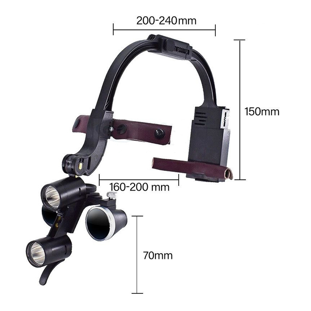 2.5x 3.5Xdental Loupe Vergrootglas Led Koplamp Voor Vergroting Binoculaire Loepen 5W Licht Dentisit Koplamp Laboratoriumapparatuur
