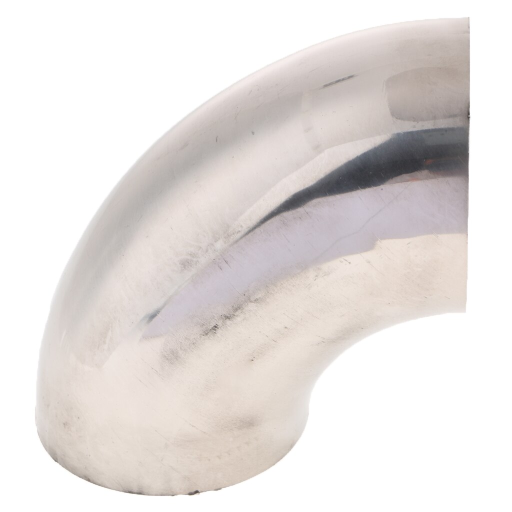 Tubo de escape curvado, acero inoxidable, 90 grados, pulido: 3inch