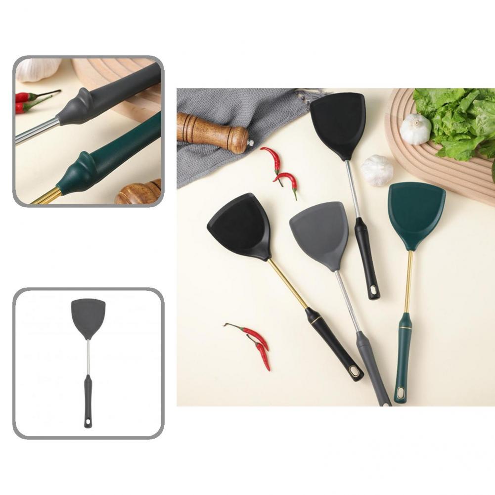 Food Grade Useful Ergonomically Cooking Spatula 4 Colors Spatula with Handle for Restaurant