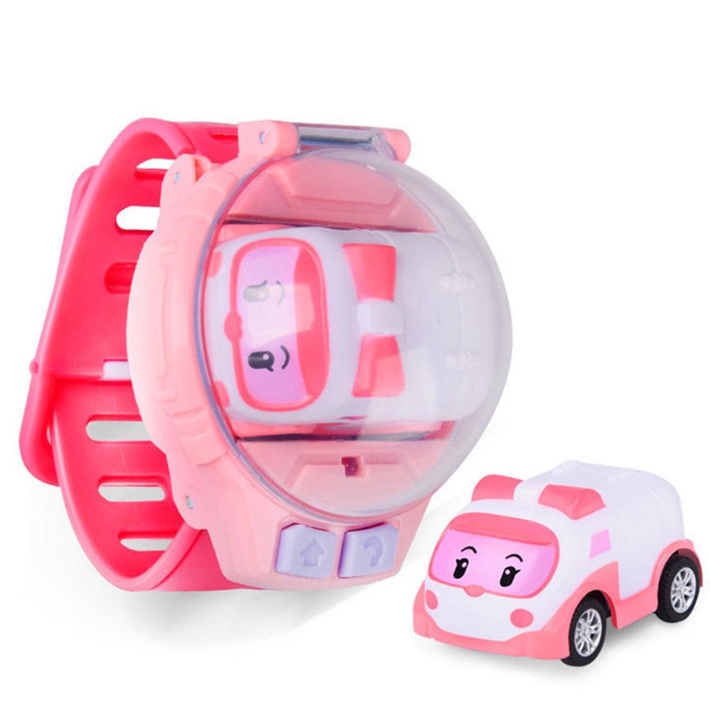 Afstandsbediening Auto Speelgoed Polshorloge Speelgoed Usb Mini Cartoon Voertuigen Speelgoed Cadeau Voor Kinderen: Paars