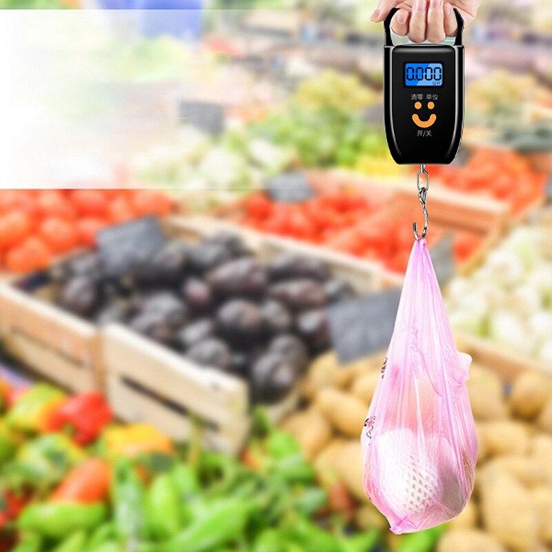 1Pcs LCD Portable Mini Display Weighting Digital Fishing Scale Travel Luggage Scale Electronic Hook