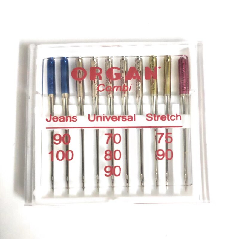 Japan Organ nedlle combi JEANS,UNIVERSAL ,STRETCH 130/705H 70/75/80/90/100 DOMESTIC SEWING MACHINE NEEDLES