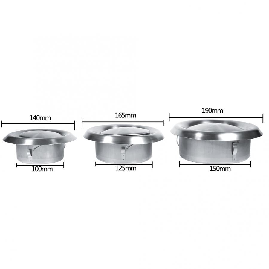 3 Sizes Adjustable Ceiling Home Stainless Steel Air Vent Round Ventilation Grille Duct Cover Exterior Wall Air Vent Grille