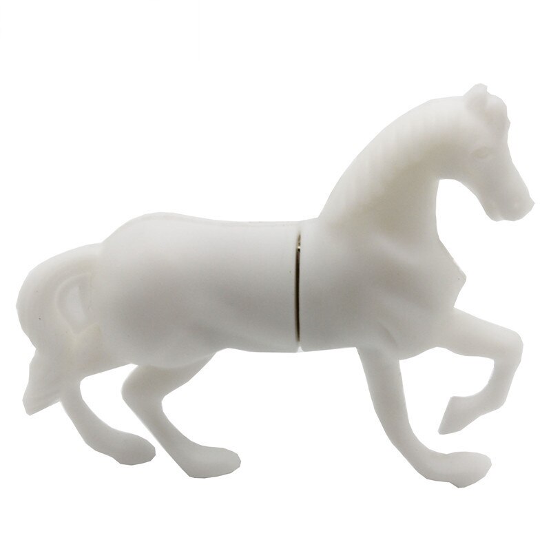 Jaster hvid hest stil usb flash-drev smuk tegneserie pendrives 8gb 32gb 64gb søde dyr memory stick 4gb 16gb pendriver: 64gb / Hvid