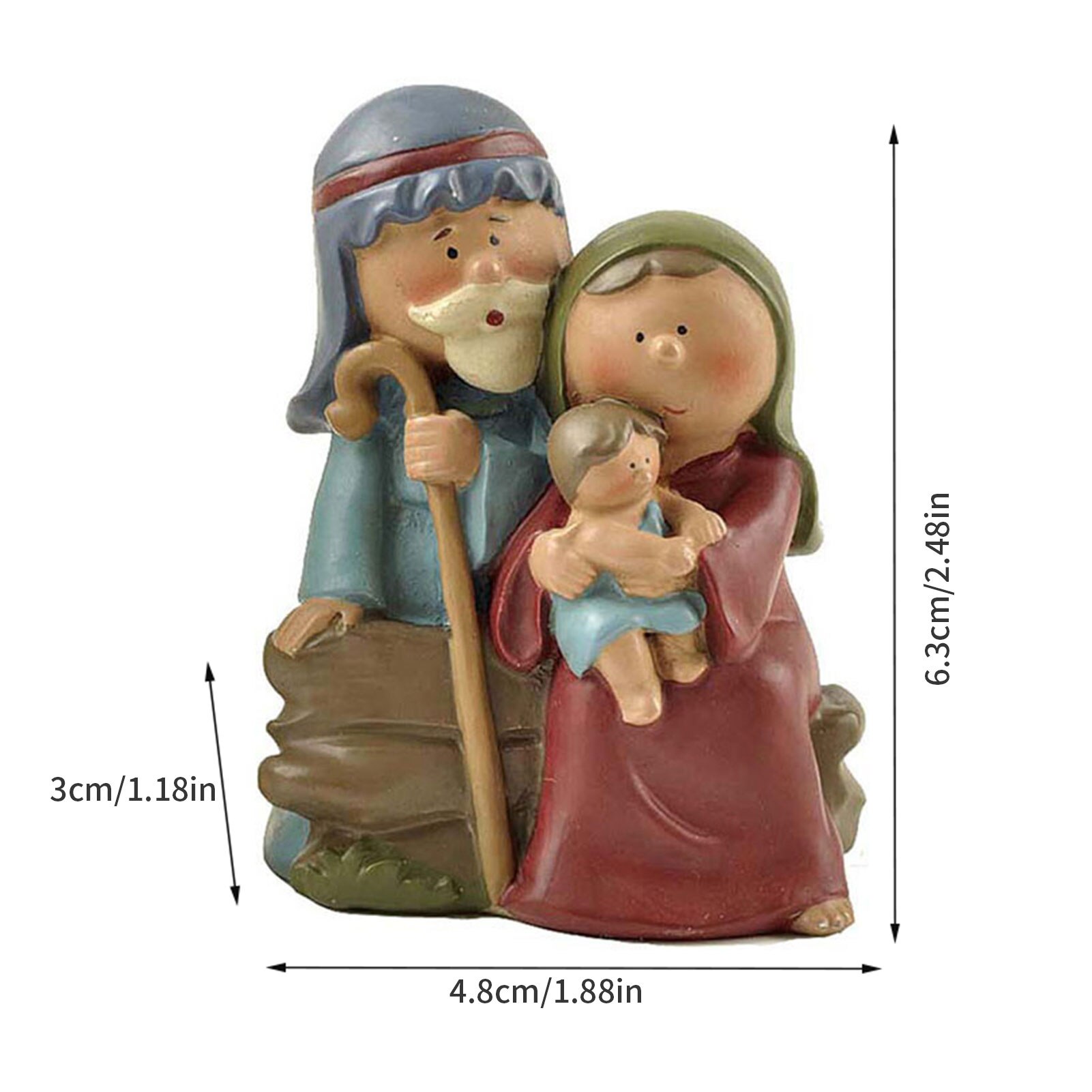 Christus Geboorte Van Jezus Ornament Kerststal Ambachten Hars Kerst Kribbe Decoratie Katholieke Miniaturen Beeldjes