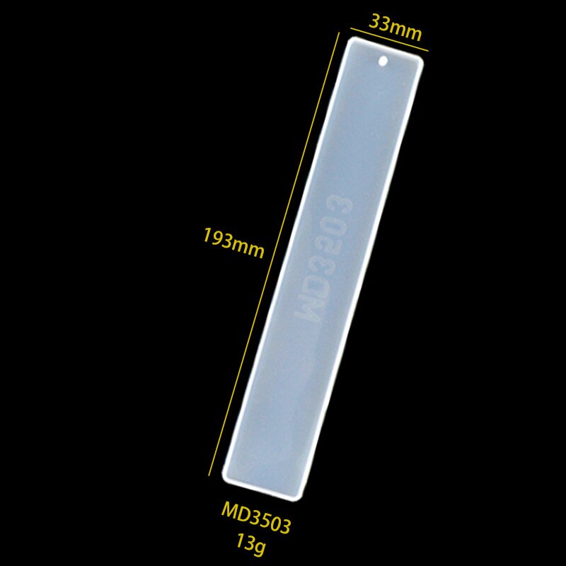 Diyマニュアル長方形しおり型結晶エポキシuv樹脂モールド空白ブックマーク用シリコンモールド樹脂: MD3503