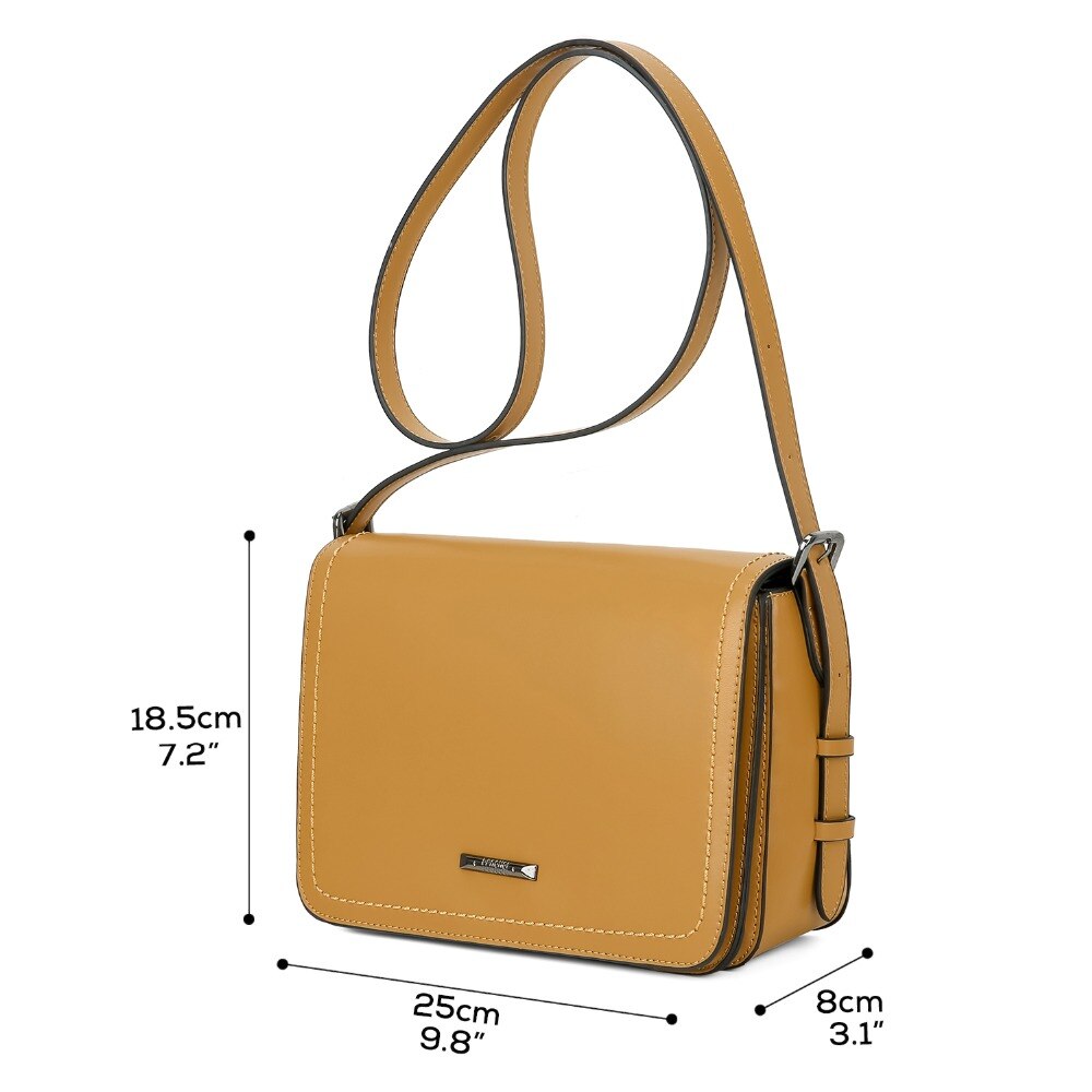 ECOSUSI 9.8 Inch Women Bags Small Shoulder Bag for Women Messenger Bags Ladies Retro PU Leather Handbag Female Crossbody Bags