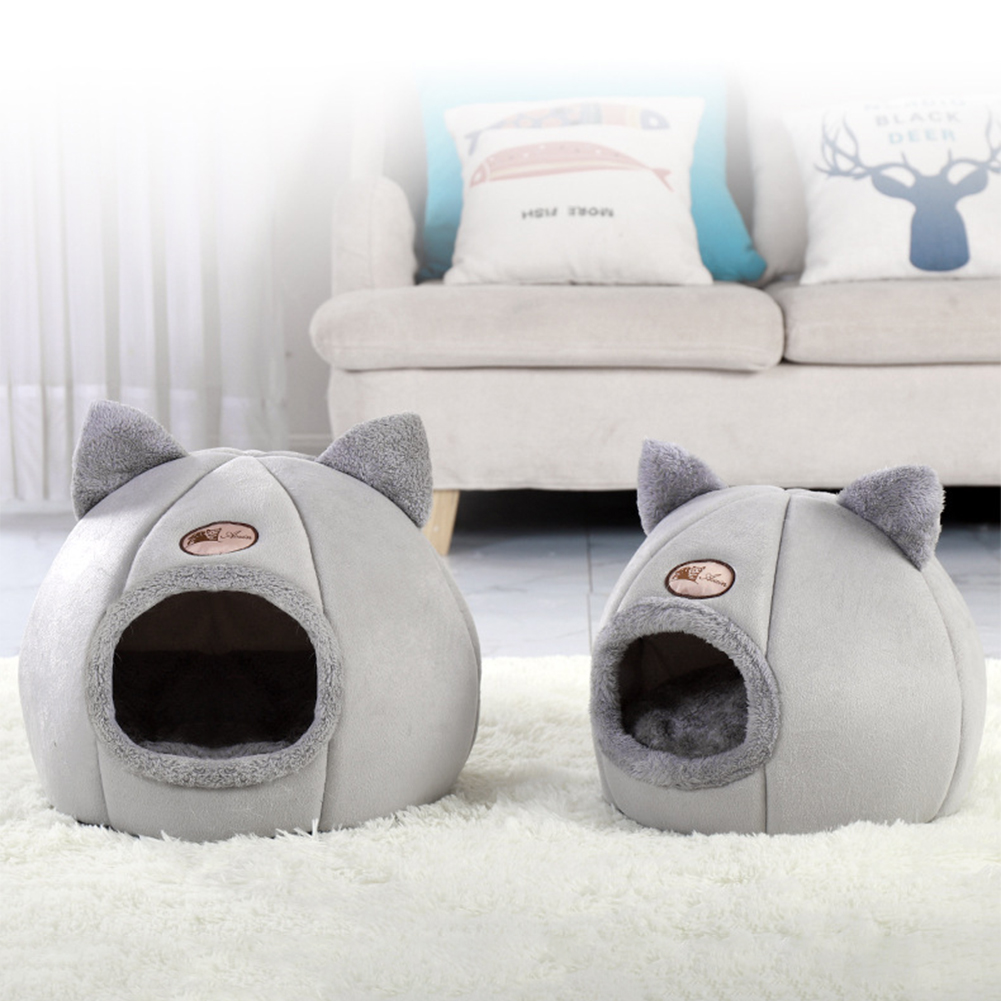 Cama cómoda para dormir profundamente en invierno para gato, cesta pequeña para casa de perro, productos para mascotas, tienda de campaña acogedora, cueva, cama para interior, novedad