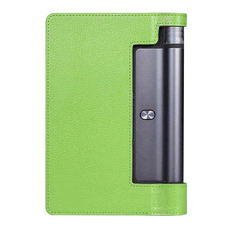 Flip Stand PU Leather Cover Case for Lenovo Yoga Tab 3 8.0 850F Yoga Tab3 8 YT3-850F YT3-850M Tablet Cover Case Capa Funda Glass: Green