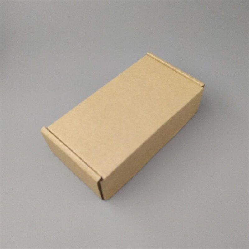 Caja de embalaje para correo postal, embalaje corrugado kraft marrón, 9x9x3cm, sin impresión