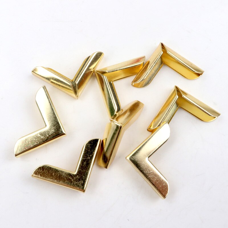 Coins métalliques pour livres, Albums photos, Menus, protège-coins, artisanat en métal, ornement, bricolage, 19x19x3mm, 20 pièces