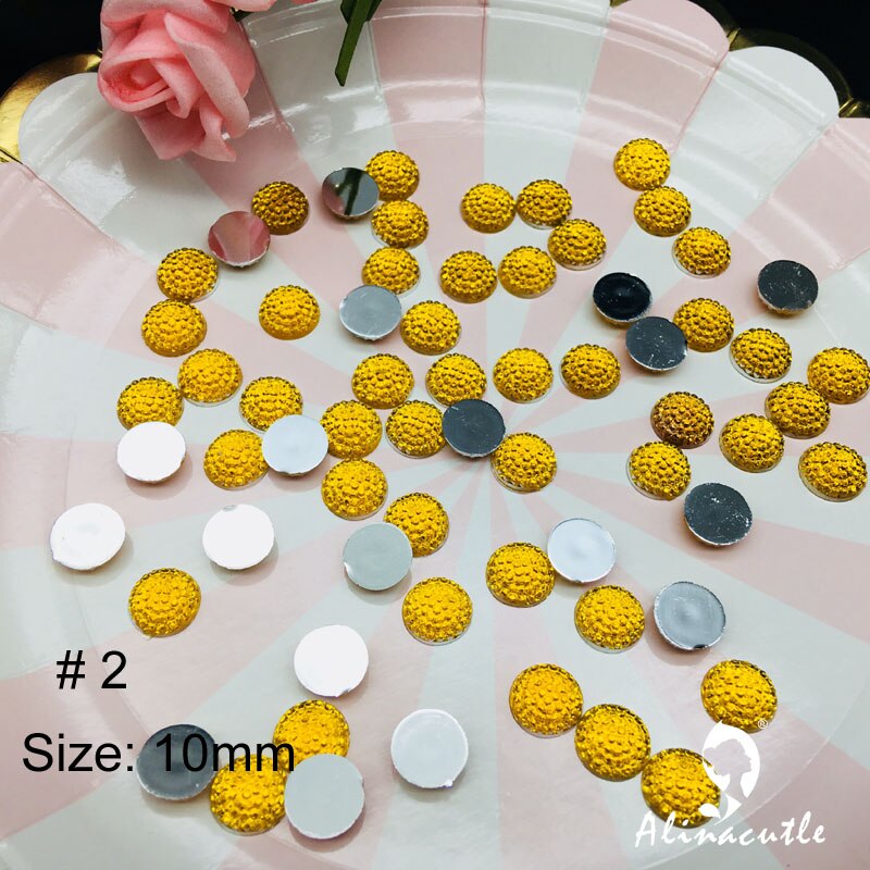 100pc 10mm gems flat bottom flat back round diamond crystals Stone Stickers gem DIY handmade Art Crafts Scrapbooking crystals