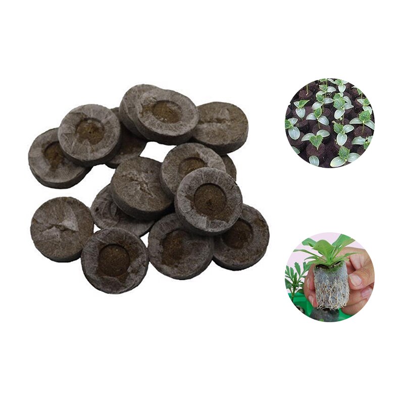 Convenient Nursery Soil Block Seedlings Peat 3*3*1CM 5PCS Condense Planting Flowers Seed