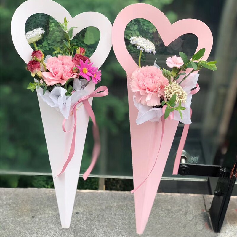 Enkele roos e-inpakdoos liefde klein boeket papieren dozen bruiloft valentijnsdag bloemen dozen bloemen handdoos