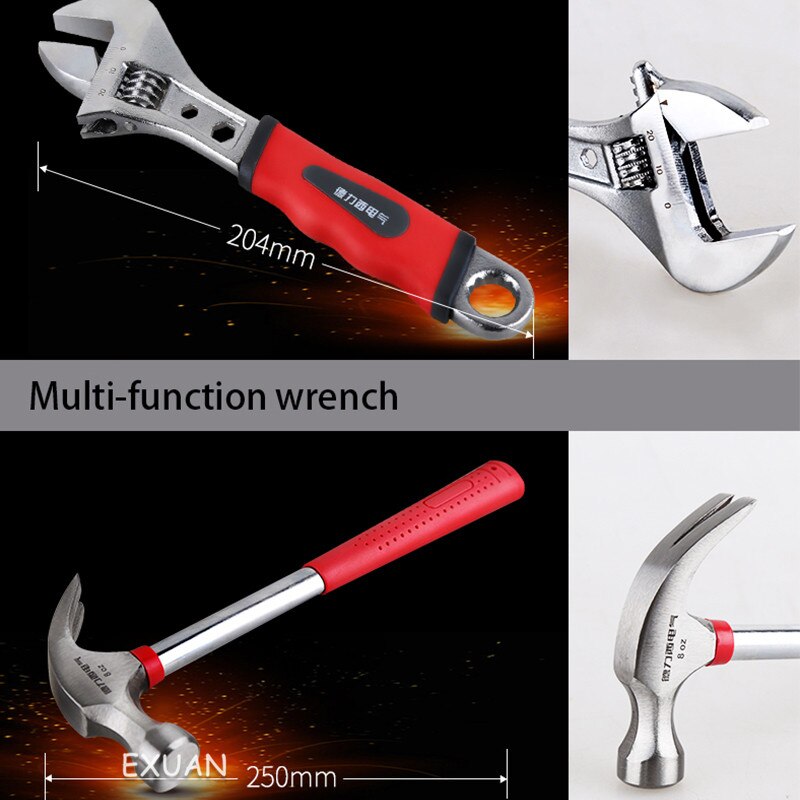 Multifunctional electric toolbox household maintenance toolbox 50-piece manual household toolbox is durable