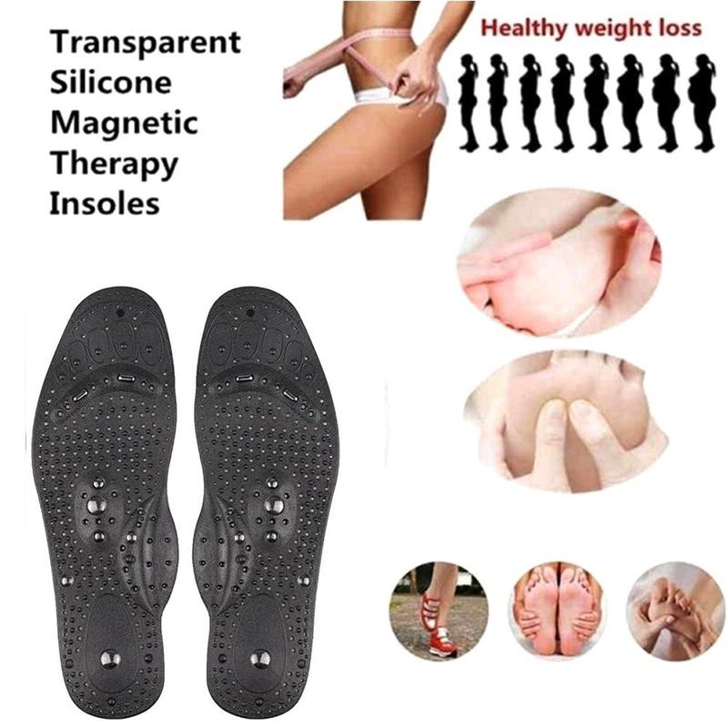 Magnetische Silicone Gel Inlegzolen Gewichtsverlies Therapie Afslanken Schoenen Voet Massage Ondersteuning Acupressuur Therapie Pad Arch Pads Ins I0S1