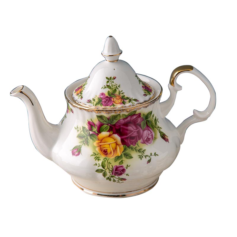 Juego de café de hueso inglés de china, juego de té de la tarde, taza de café antigua Rosa europea, plato, de cumpleaños de boda