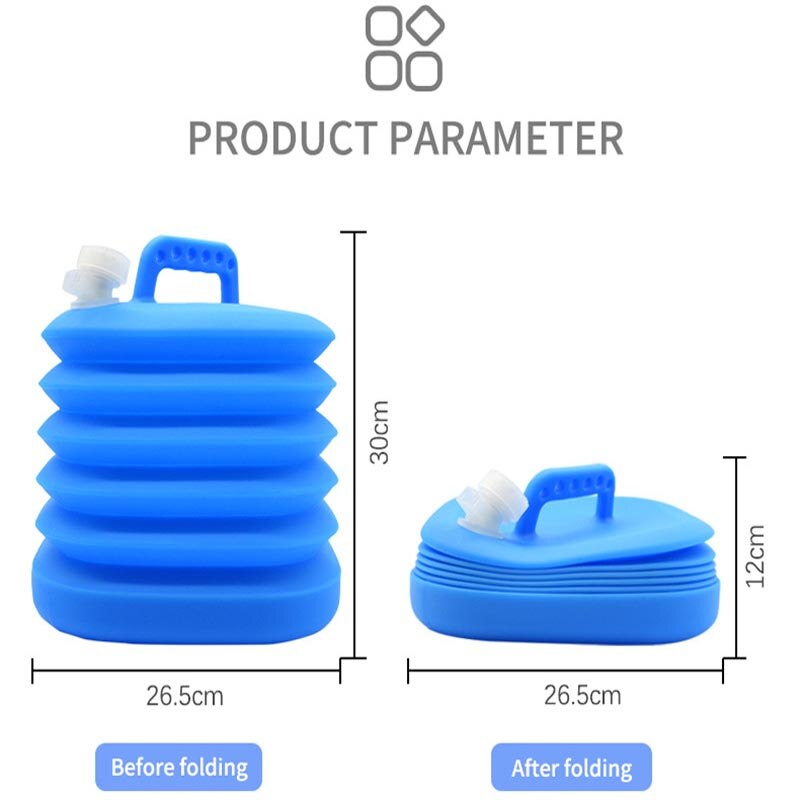 1PC14.5L Folding Bucket Portable Water Tank Outdoor Bucket Storage And Transportation Drinking Water Beach Picnic Hiking Camping