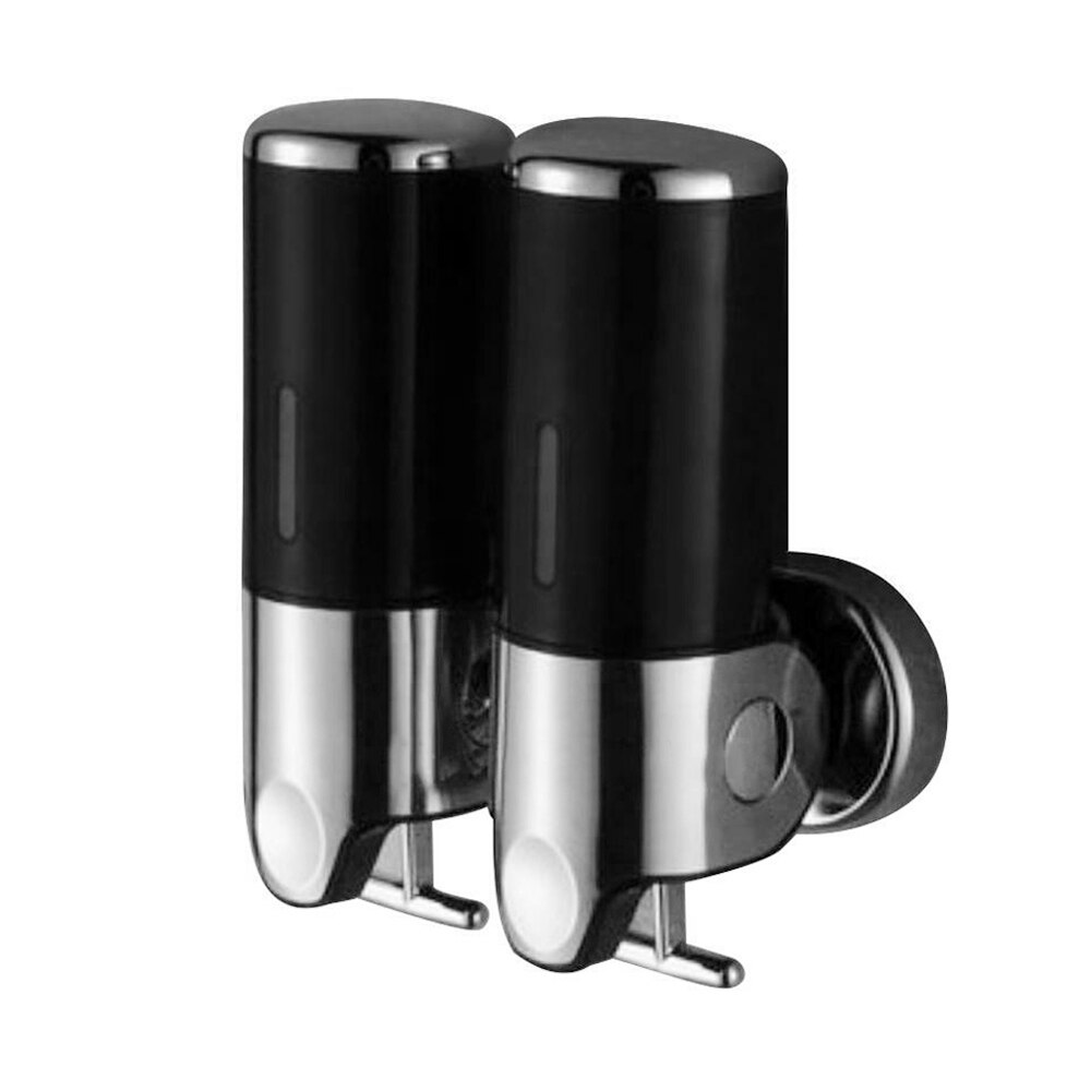 500ml Double-Head Liquid Soap Dispenser Wall Mount Manual Soap Dispenser for Hotel Bathroom