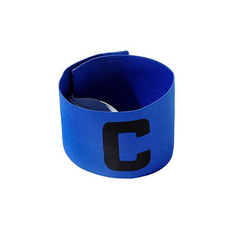 1 pc football game captain c word mark armband paste team leader c word nylon flexible for football sports accessories unisex: Blue