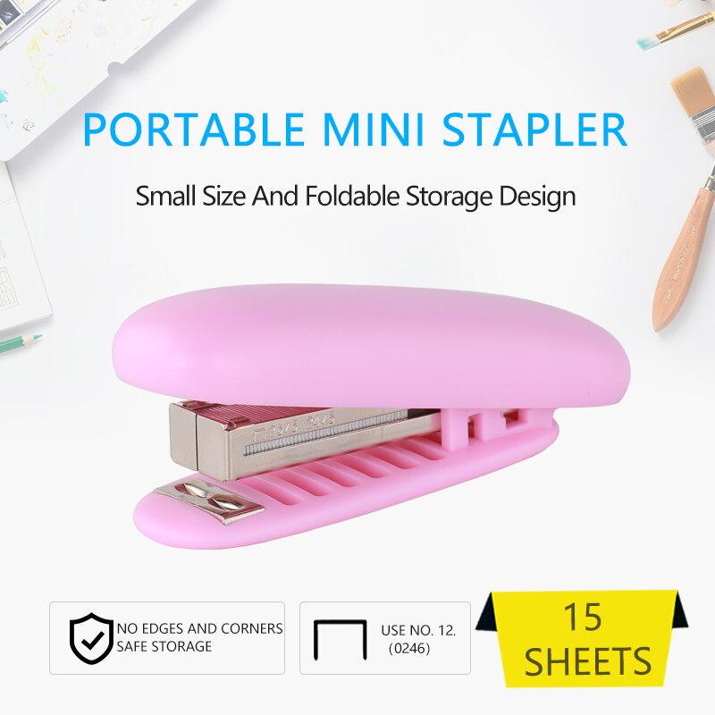 Mini Kunststoff Hefter Nette Tragbare Bookbiding Schreibwaren Bindung Maschine Langlebig Buch Papier Heften Hefter Schreibwaren