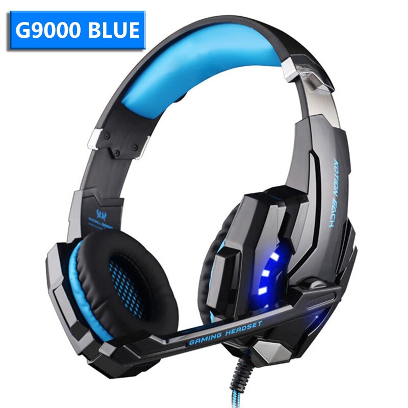 G2000 Hoofd Gemonteerde Bedrade Gaming Headset Stereo Oortelefoon Met Microfoon Passen PS4 PS5 Xbox Voor Telefoon Pc Laptop: G9000 black blue