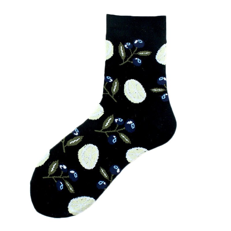 Summer Cartoon Fruit Banana Avocado Cotton Socks Women Korean Version Of Street Socks: style11