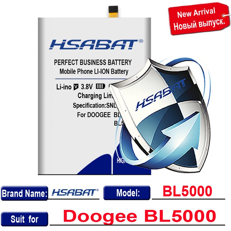 Batería HSABAT para Doogee Mix 2/S60/BL12000 BL12000 Pro/BL7000/MIX/BL5000/S70 S70 Lite/S30/Y6 Y6C Y6 piano de 5,5 pulgadas/X60 X60L: for Doogee BL5000