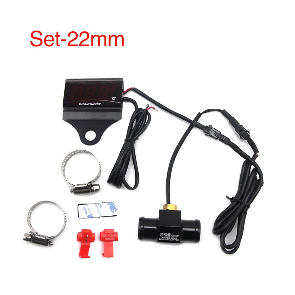 Zsdtrp-koso-termómetro Digital para motocicleta, medidor de temperatura del agua, para MOTO KTM Honda CBR600: 22mm set
