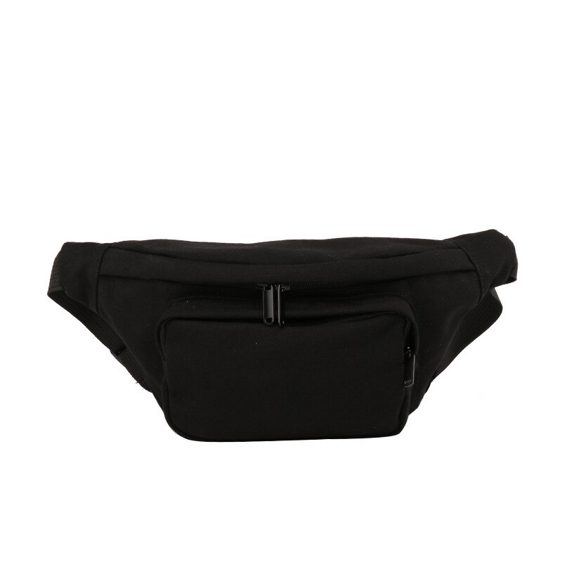 Excelsior saco da cintura das mulheres 2020 novo designer de lona fanny pacote moda viagem dinheiro telefone peito saco de banana feminino bum cinto sacos: Black
