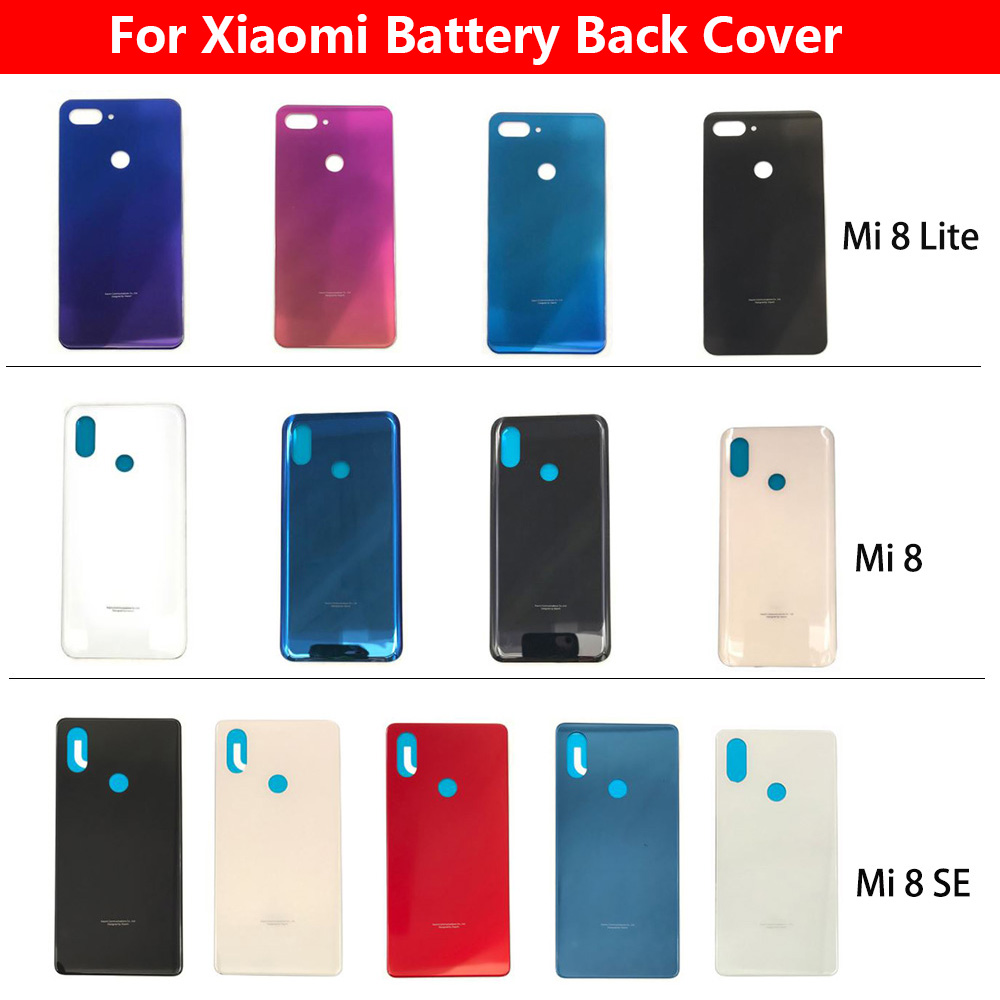 Wymiana szkła bateria tylna pokrywa obudowa tylna szklana obudowa z klejem do Xiaomi Mi8 Mi9 Lite Mi 10 5G / 8Se 8 se 9T
