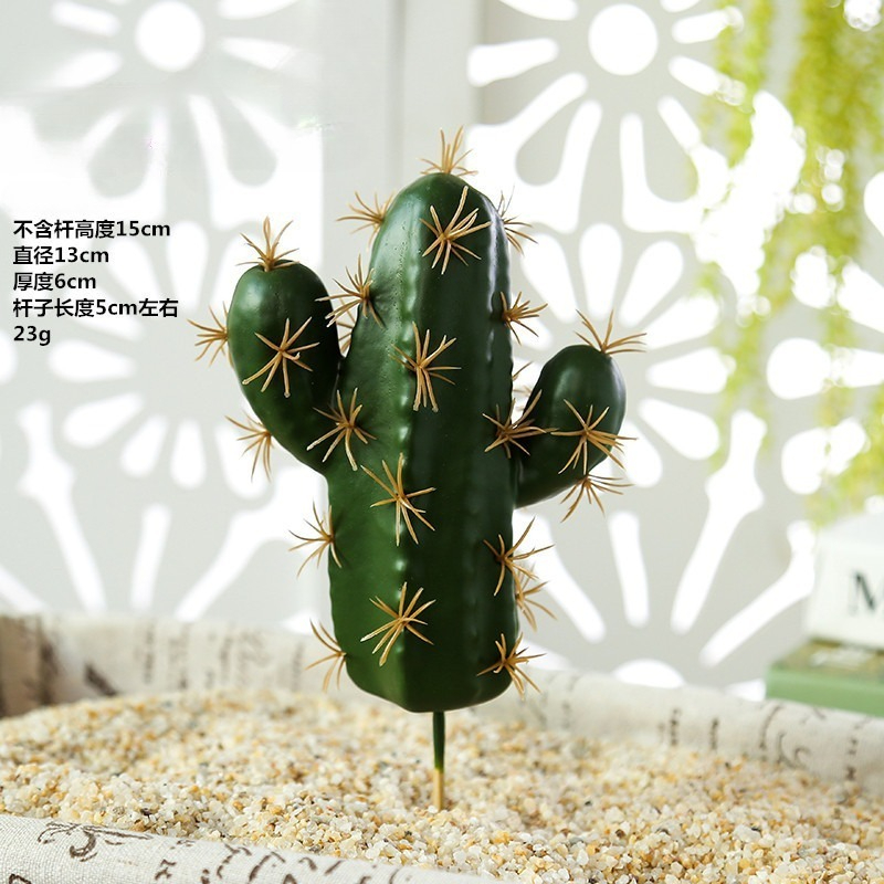 Kunstig grøn kaktus plast kunstig plante sukkulent potteplante tropisk kaktus hjem og kontor skrivebordsdekoration: Rosenrød