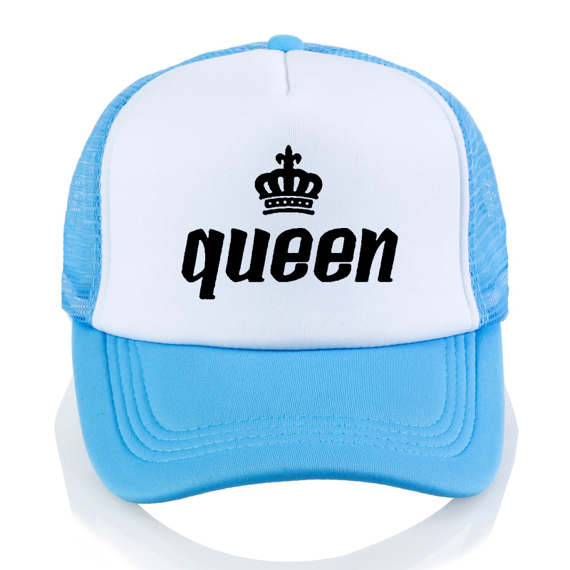 king queen cap crown Print baseball Caps Men Women Summer Visor Snapback Hat White Black Lover Trucker bone: Gold