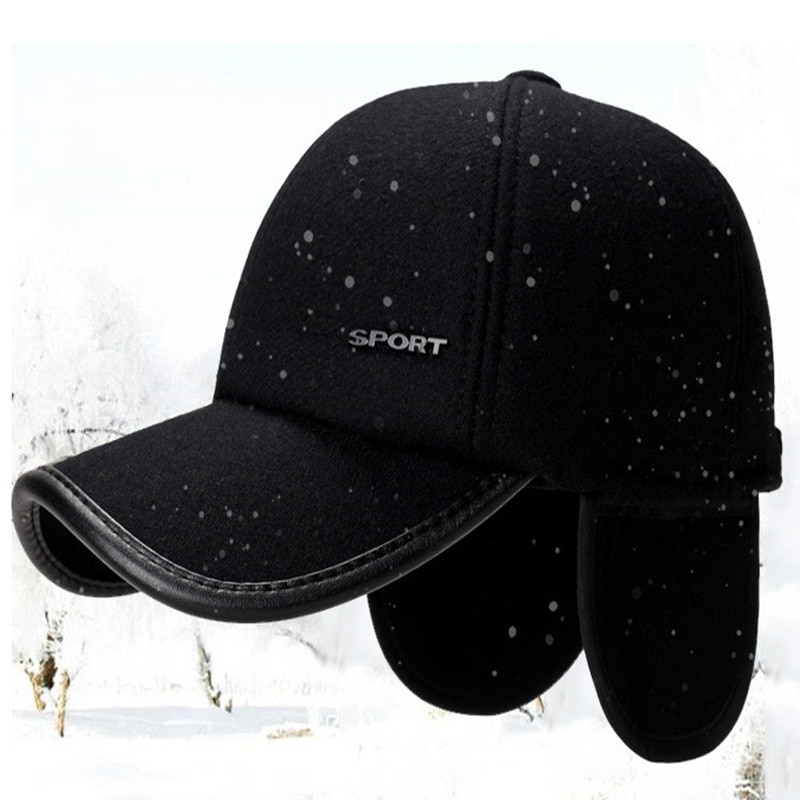 Autumn and winter men's and women's warm hat casual warm earmuffs hat outdoor sports baseball cap