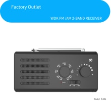 Wdk Fm/Am 2-Band Ontvanger Tune In Am Of Fm Band Met De Tuner Knop Aan De linkerkant Passen De Radio Volume Met De Volume K: black