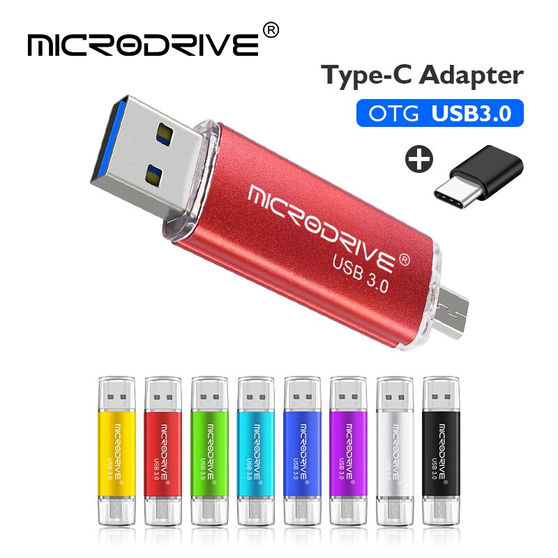 3 In 1 Usb 3.0 OTG USB flash drive for SmartPhone/Tablet/PC 16GB 32GB 64GB 128GB Pendrive High speed pen drive for type-c phone