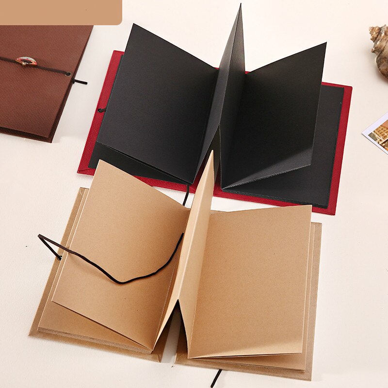 Multi-layer Folding Rope Binding Manual Lock Album Accordion Pasted Kraft Paper Folding Graduation Collection