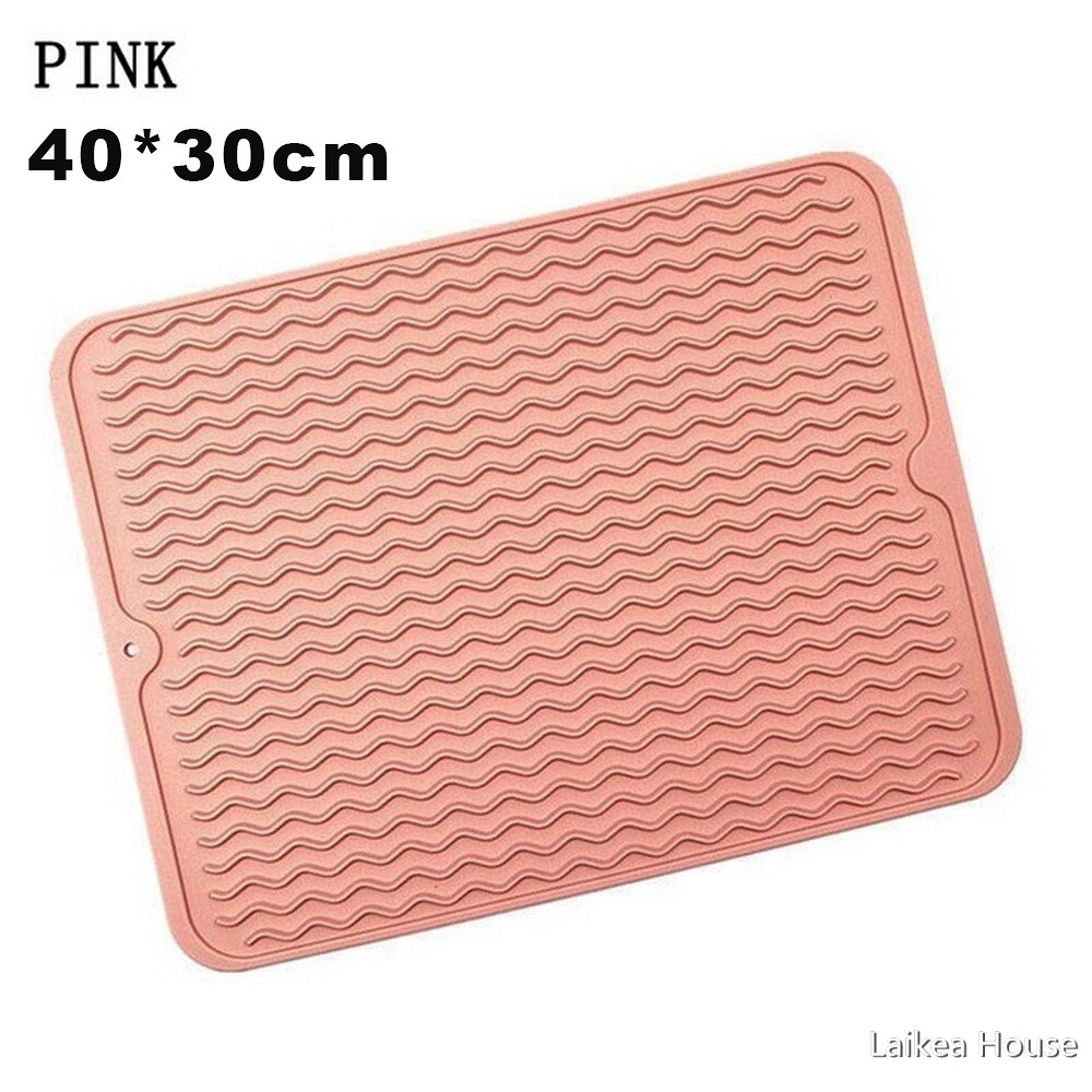 Silicone Drain Pad Anti-Scald Heat Insulation Pad Placemat For Kitchen Accessories High Temperature Resistant Table Mat Coaster: 40X30CM A