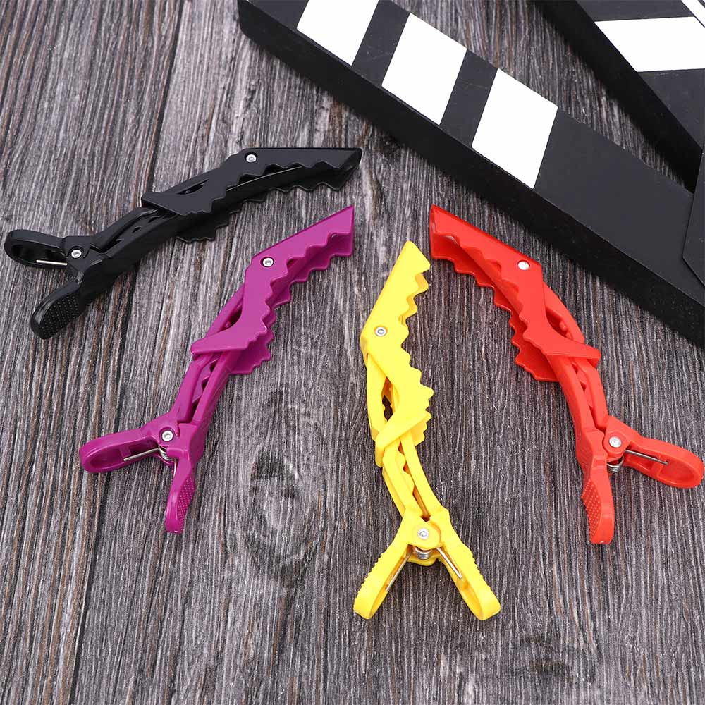 5 stk kvinner alligator hårspenner frisører klemmer plast hårklipper krokodille hårnåler salong hårpleie styling