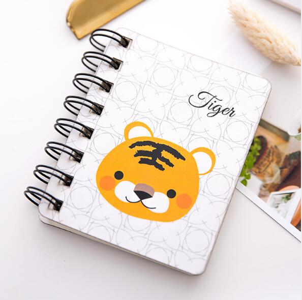 1 Piece Kawaii Animal Pocket Coil Blank Spiral Journal Notebook Dairy Memo Small Sketch Book To Do It Study Planner: D