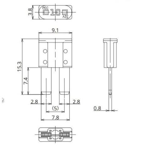Shhworld sea-fusible automotriz surtido, 5A, 7,5a, 10A, 15A, 20A, 25A, 30A, conjunto Pak para ford, fox, mondeo, Dodge y JEEP, 10 Uds.