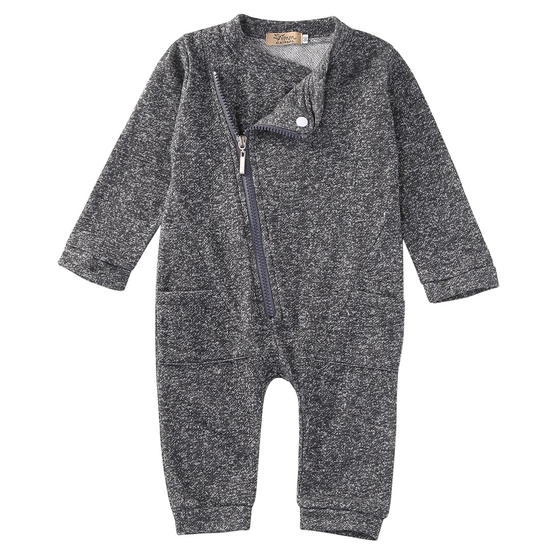 Infant Baby Boy Girl Long Jumpsuit Romper Winter Warm Long Sleeve Cotton Clothes Outfit: 12M