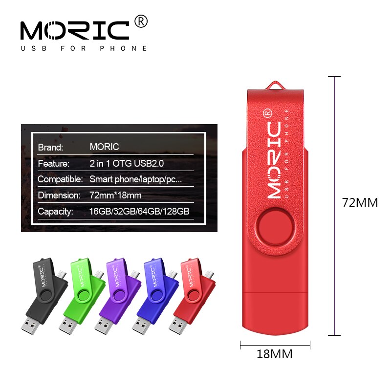 Giratorio inteligente OTG usb flash drive 64G 32G 16G 8G 4G pen drive de memoria android otg usb