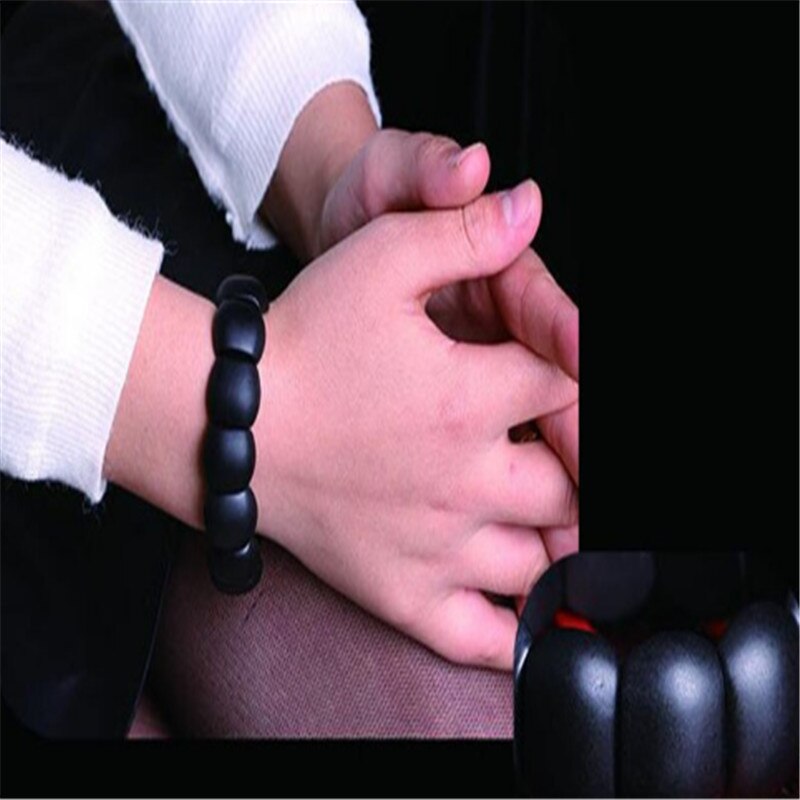 Natuurlijke Zwarte Steen Naald Hand Rij Korte Armband Gezondheidszorg Handen Pijnbestrijding Armband Ontspannen Pols Care Tool Hand Massager