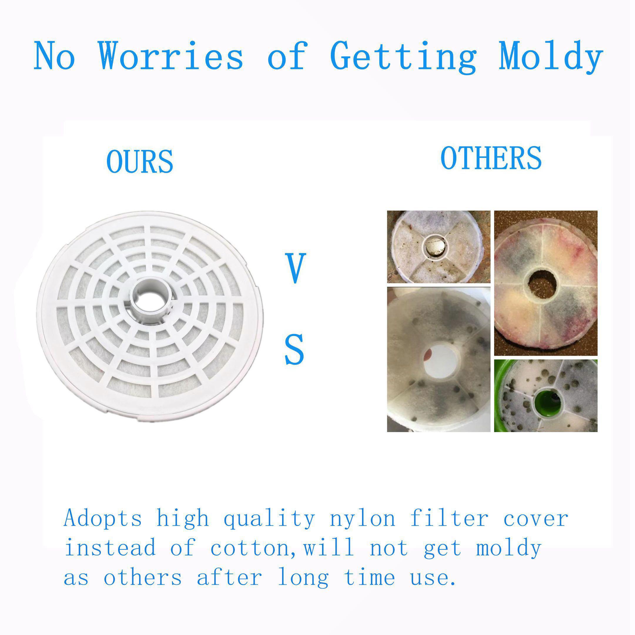 Plast + nylon kat vandrenser filter hund vand dispenser filter hygiejnisk automatisk cirkulation super lydløs hvalp